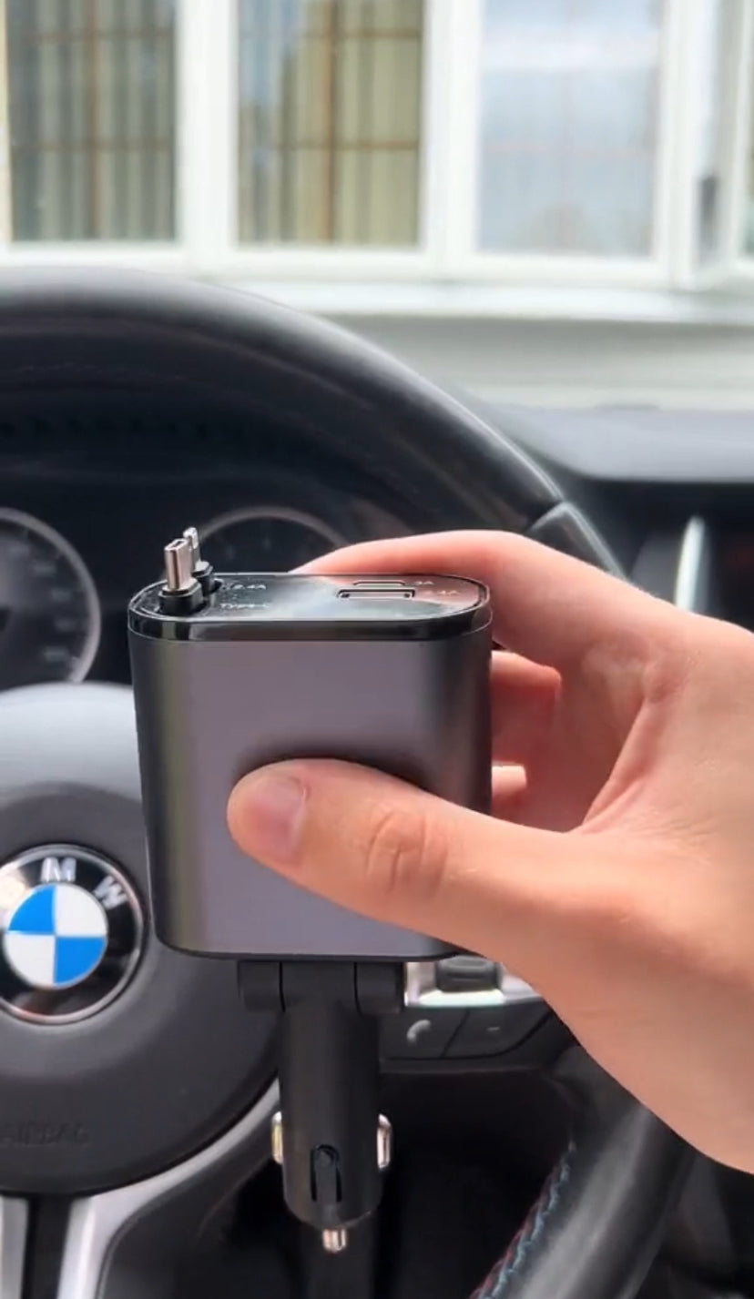 PREMIUM 4-IN-1  RETRACTABLE CAR CHARGER